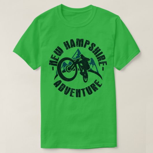 ニューハンプシャーマウンテンサイクリング Tシャツ (デザイン正面)
