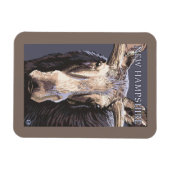 ニューハンプシャームースアップクローズ マグネット (横)