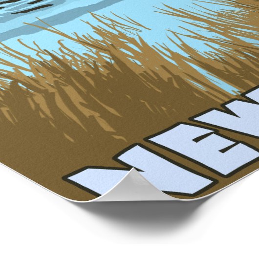 ニューハンプシャームース湖で飲む ポスター (角)