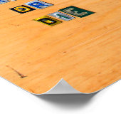 ニューハンプシャーライセンスプレートマップ ポスター (角)