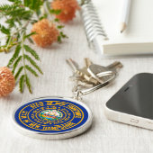 ニューハンプシャーラウンドエンブレム キーホルダー (側面)