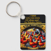 ニューハンプシャーレッドチキンin a Coop キーホルダー (正面)