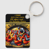 ニューハンプシャーレッドチキンin a Coop キーホルダー (裏面)