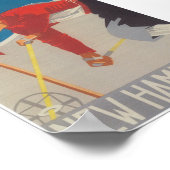 ニューハンプシャーヴィンテージスキートラベルポスター ポスター (角)