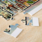 ニューハンプシャーヴィンテージトラベルからの挨拶 ジグソーパズル (側面)