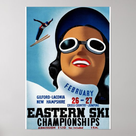 ニューハンプシャーヴィンテージ旅行ポスター復元 ポスター (正面)