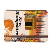 ニューハンプシャーヴィンテージUSA旅行ポスター マグネット (横)