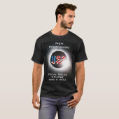 ニューハンプシャー太陽のアメリカ皆既日食2024年4月8日 Tシャツ (正面フル)