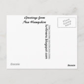 ニューハンプシャー州からの挨拶 ポストカード (裏面)