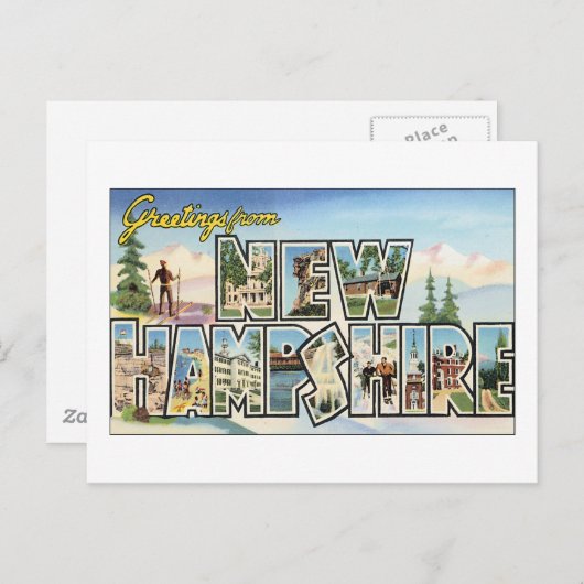 ニューハンプシャー州からの挨拶 ポストカード (正面/裏面)