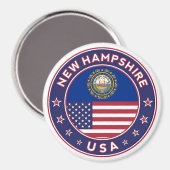 ニューハンプシャー州のシール マグネット (正面/裏面)