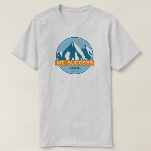ニューハンプシャー州のスターズ ムーン マウントサクセス Tシャツ (デザイン正面)