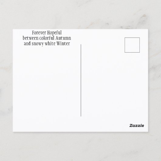 ニューハンプシャー州のスティックシーズン ニューイングランドの写真 ポストカード (裏面)