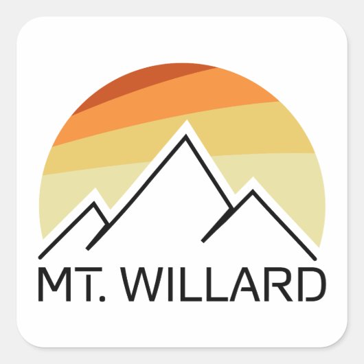 ニューハンプシャー州のレトロなMt. Willard スクエアシール (正面)