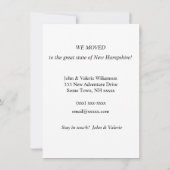 ニューハンプシャー州の地図の移動中のお知らせ (裏面)