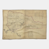 ニューハンプシャー州の地形図(1784) キッチンタオル (横)