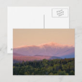 ニューハンプシャー州の夕暮れとワシントン山 ポストカード (正面/裏面)