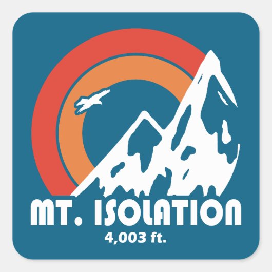 ニューハンプシャー州の太陽の鷲 アイソレーション山 スクエアシール (正面)
