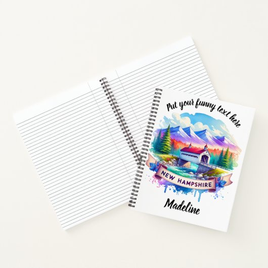 ニューハンプシャー州の橋を探索する ノートブック (内部)