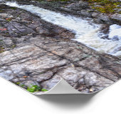 ニューハンプシャー州の秋にシルバーカスケード ポスター (角)