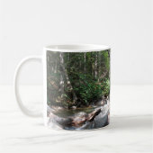ニューハンプシャー州のPemigewasset River Bridge コーヒーマグカップ (左)