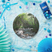 ニューハンプシャー州のPemigewasset River Bridge ペーパープレート (パーティー)