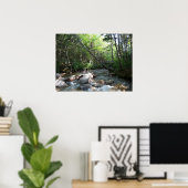 ニューハンプシャー州のPemigewasset River Bridge ポスター (ホームオフィス)