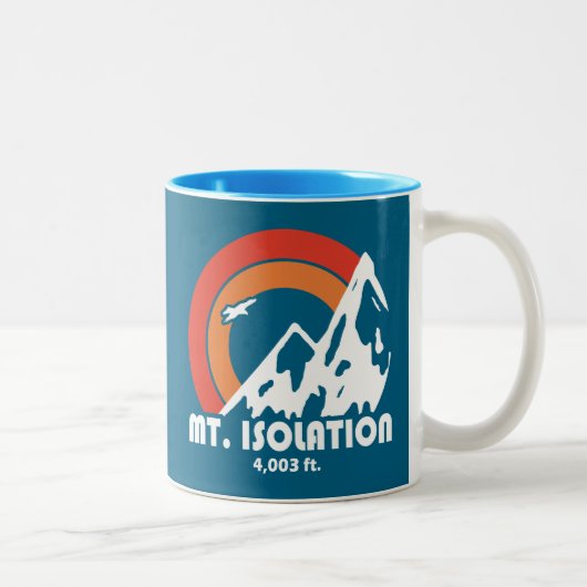 ニューハンプシャー州アイソレーション山の太陽の鷲 ツートーンマグカップ (右)