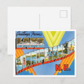 ニューハンプシャー州ウィンニペサウキー湖からのご挨拶 ポストカード (正面/裏面)