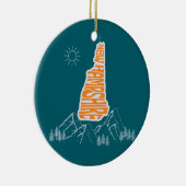 ニューハンプシャー州クリスマスツリーオーナメント セラミックオーナメント (右)