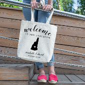 ニューハンプシャー州シルエット結婚へようこそ トートバッグ