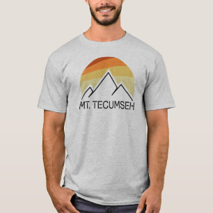 ニューハンプシャー州テカムセ山のレトロデザイン Tシャツ