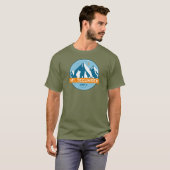 ニューハンプシャー州テカムセ山の星と月 Tシャツ (正面フル)