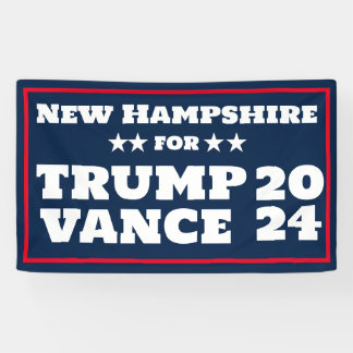ニューハンプシャー州トランプヴァンス2024バナー 横断幕