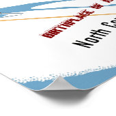 ニューハンプシャー州ノースコンウェイの旅行ポスター ポスター (角)