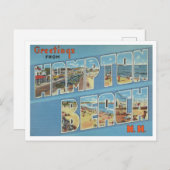 ニューハンプシャー州ハンプトンビーチからの挨拶 ポストカード (正面/裏面)