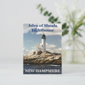 ニューハンプシャー州ポストカードIsles of Shoals Light house ポストカード (スタンド正面)