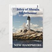 ニューハンプシャー州ポストカードIsles of Shoals Light house ポストカード (正面/裏面)