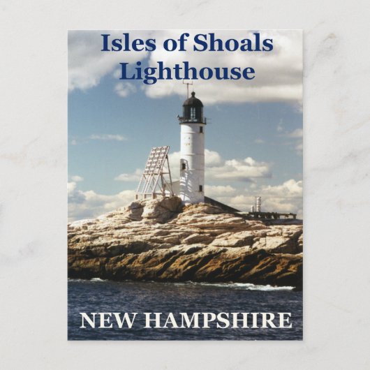 ニューハンプシャー州ポストカードIsles of Shoals Light house ポストカード (正面)