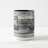 ニューハンプシャー州ポーツマス ツートーンマグカップ (中央)