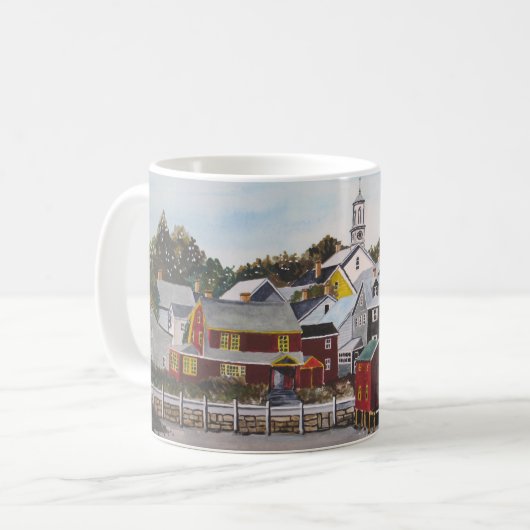 ニューハンプシャー州ポートスマス港 コーヒーマグカップ (正面左)