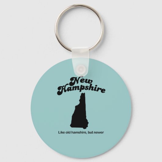 ニューハンプシャー州モットー – 古いハンプシャー州と同じだが新しい キーホルダー (正面)
