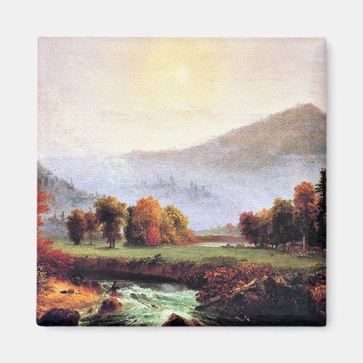 ニューハンプシャー州モーニングミストライジング マグネット (正面)