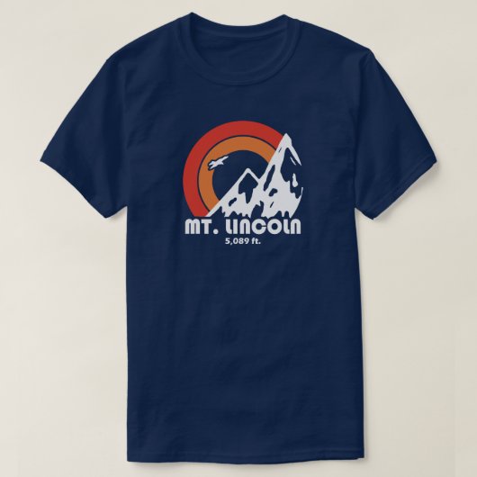 ニューハンプシャー州リンカーン山の太陽の鷲 Tシャツ (デザイン正面)