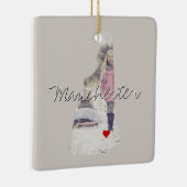 ニューハンプシャー州写真のインサートと町の名前 セラミックオーナメント (右)