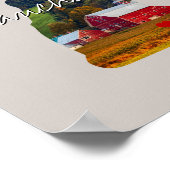 ニューハンプシャー州写真のインサートと町の名前 ポスター (角)