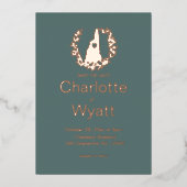 ニューハンプシャー州地図  デスティネーション ウェディング 箔招待状 (正面)