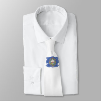 ニューハンプシャー州旗のブラシストローク ネクタイ
