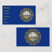 ニューハンプシャー州旗を持つ名刺 名刺 (正面/裏面)