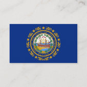 ニューハンプシャー州旗を持つ名刺 名刺 (裏面)